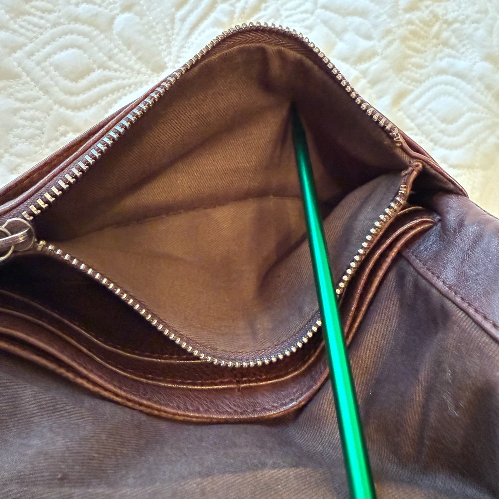 Latico Textured Brown Leather Terry Wallet Multi Card - Picture 8 of 11